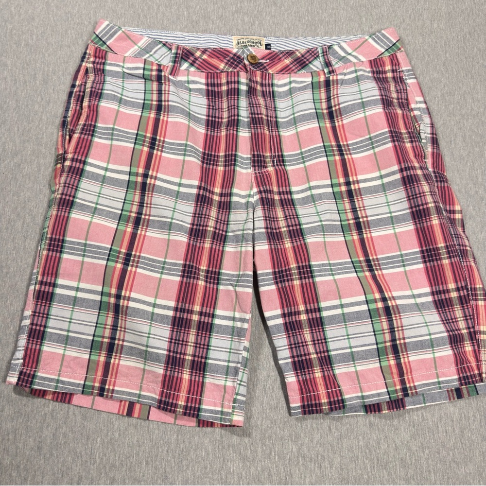 Vintage Olde School Shorts Mens 38 Authentic India Madras Plaid Preppy 90s